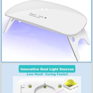Mini UV Nail Lamp kempa portable curling light for gel polish salon